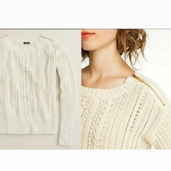 j crew cable knit sweater